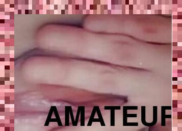 masturbation, fitta-pussy, amatör, milf, ensam, vått, brunett, saftig