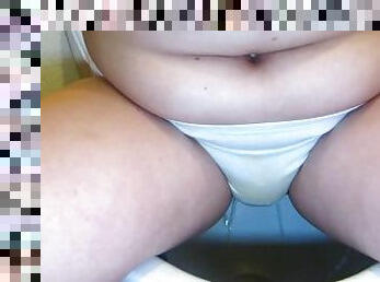 pisser, amateur, culotte, toilette, solo, réalité