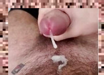Jerking off and cumming with pleasure