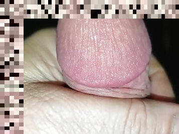 Stroking my hard big beautiful cock close up throbbing