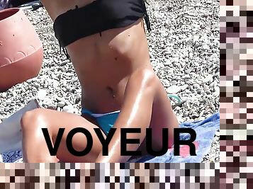 im-freien, muschi, junge, kam, voyeur, cameltoe, beine, fest