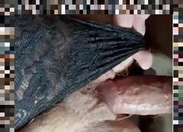 Wet hairy pussy gets fucked