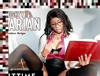 ADULT TIME - Naughty Librarian September Reign's INSANE Office Masturbation Session