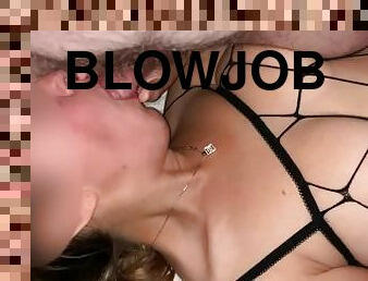 BlowJob my husband.and fuck vibration my hairy Pussy. Suck the Dick