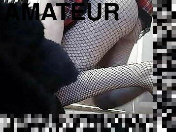 Showing off in my new fishnets :DDD