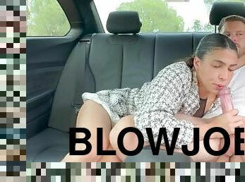 Uber driver gets very lucky - blowjob, pussy eating and fucking in car