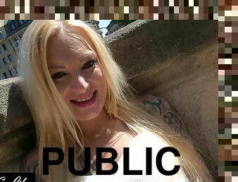 real public sex with german skinny blonde street bitch