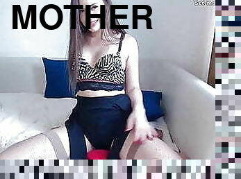 amateur, mamá, webcam, mona, madre