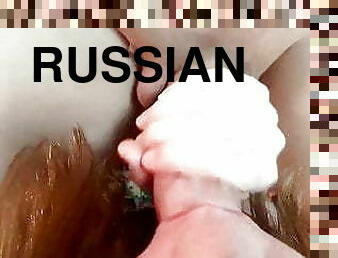 russe, fellation, rousse, salope, point-de-vue, chienne, ejaculation, européenne, euro