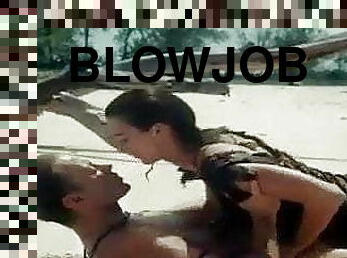 blowjob-seks-dengan-mengisap-penis, creampie-ejakulasi-di-dalam-vagina-atau-anus-dan-keluarnya-tetesan-sperma, berciuman, sperma, amerika, hutan, hutan-jungle