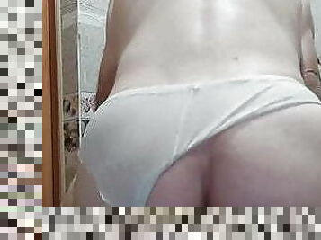 in white panties wife