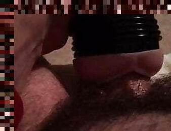 Moaning &amp; Groaning Fleshlight Orgasm 