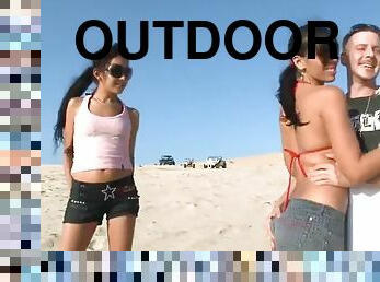 Sugar dusky latino young gal Malli Abdallah in outdoor