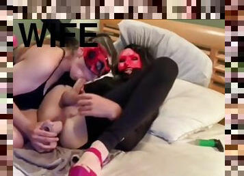 Wife Smoking and Playing with Transgender Husband