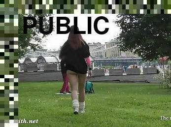 ASS FLASHING IN PUBLIC BY JENY SMITH. BUBBLE BUTT HIDDEN SPY CAM