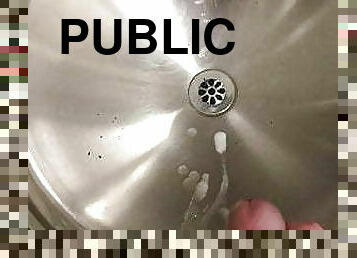 Cum in public sink 