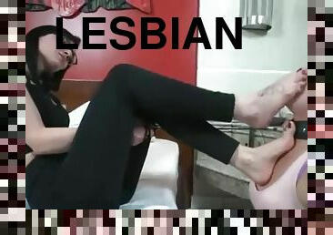 Lesbian Dominates Slave Girl