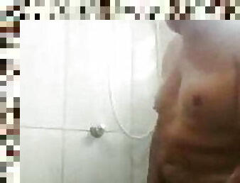 Gradpa Wanks And Cums in Shower