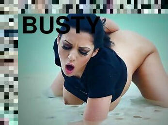 Busty Big Ass Diva Orgasms Outside
