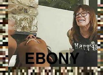 shemale, kone, blowjob, ebony, stor-pikk, cum