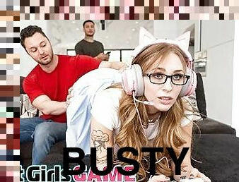 REALITY KINGS - Slutty Gamer Girl Angel Youngs Lets Air Thugger Bang Her Eager Pussy & Ass