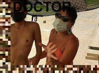 public, babes, médecin, indien, couple, fétiche, bikini, hôpital, masque