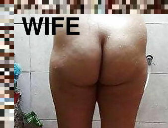 asia, mandi, isteri, amatir, jenis-pornografi-milf, mandi-shower, cina, berambut-cokelat