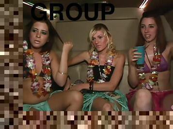 Group Of Young Babes Strip In Limo - DreamGirls