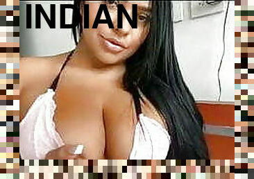 Indian Latina plays with her big butt