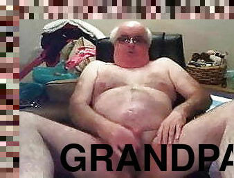 grandpa cum on webcam