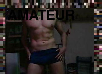 amatör, gay, hemmagjord, webbkamera, muskulös, retande