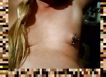 HUGE NIPPLE PIERCINGS BLONDE PIGTAILS - CAROLASMIT - SLUTTY