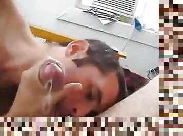 masturbación, amateur, mamada, gay, pareja, tragar, pajeándose, webcam, pelotas