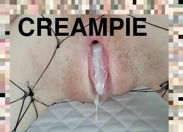 Huge creampie ????Petite teen in fishnets ????