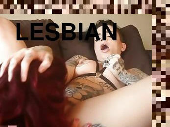 FULL SCENE - Hot Tattooed Lesbians Licking Ass Rimming - P