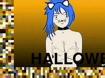 Animated Airyka Halloween Topless Dance