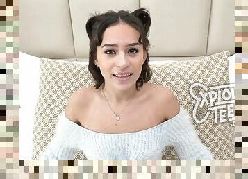 She just turned 18 and she is shooting her first porn video