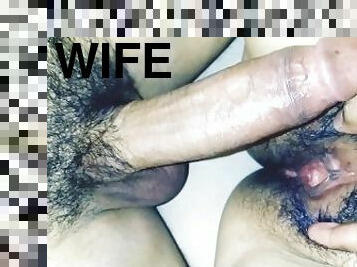 berambut, alat-kelamin-wanita, isteri, amateur, milfs, creampie, pov, ketat, rambut-perang, zakar