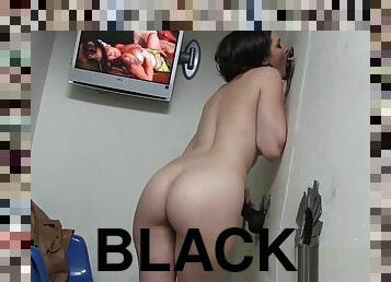 Ho deepthroats black cock