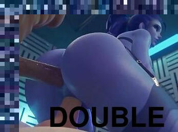 Widowmaker Double Pleasure Cowgirl Creampie 3D