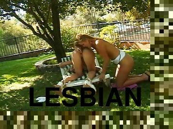 Two sexy blonde lesbians don't even need toys!