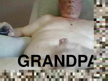 grandpa cum on webcam