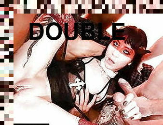EvilAngel - Goth Charlotte&#039;s Devilish Double Anal Gangbang