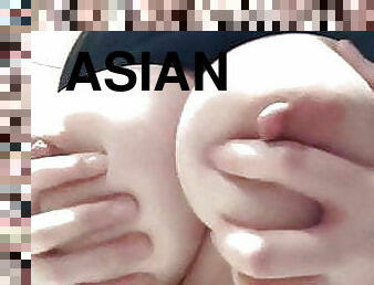 asyalı, büyük-göğüsler, kocaman-huge, mastürbasyon-masturbation, masaj, memeler