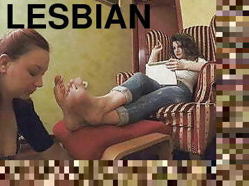 lesbiana, slclav, picioare, fetish, amanta, jeans, sugand, varfuri