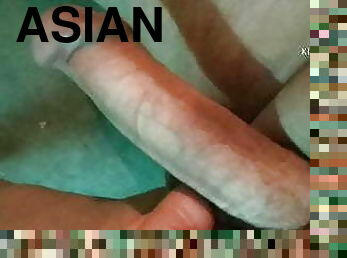 asiatique, masturbation, énorme-bite, gay, indien, bite