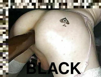 Sissy Watching BBC Hypno Riding Monster 10 inch Black Dildo