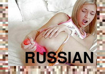 onani, russisk, anal, babes, tenåring, leke, blond, knulling-fucking, dildo, nærbilde