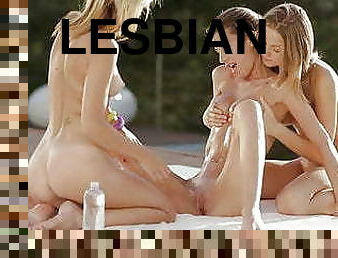 isot-tissit, masturbaatio, ulkotiloissa, pillu-pussy, lesbo-lesbian, teini, sormettaminen, kolmisin, eurooppalainen, euro