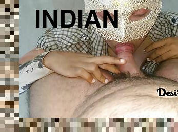 High School Desi Indian Girl Hot Gives Blowjob To Her Teacher